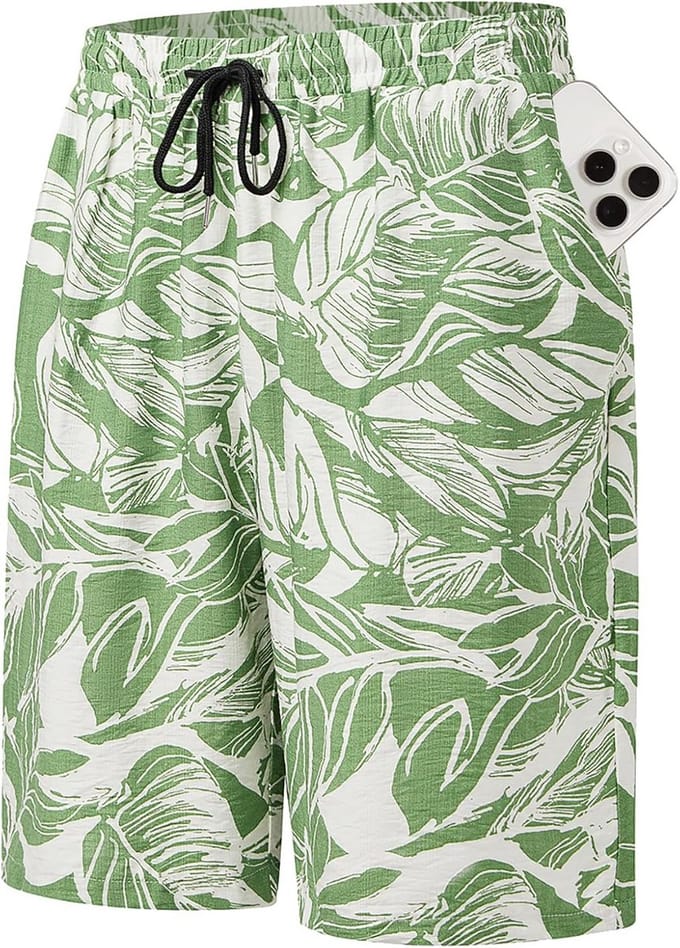 Heren Korte Broek Strand & Lounge Lichtgewicht Elastische Taille