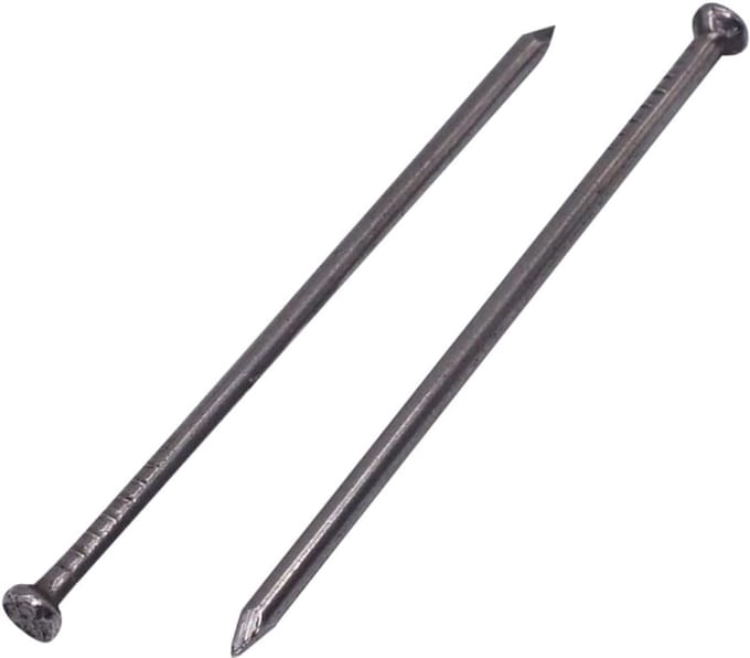 400 Stuks Constructie Spijkers 1,8 x 60 mm Platte Kop Ijzeren Spijkers voor Houtbewerking