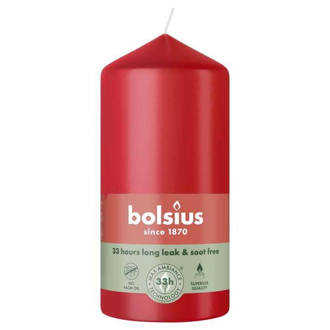 Bolsius - Stompkaars - 120/58 mm - Delicate Red