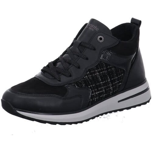 Remonte Zwarte Halfhoge Dames Sneakers - Zwart - 37