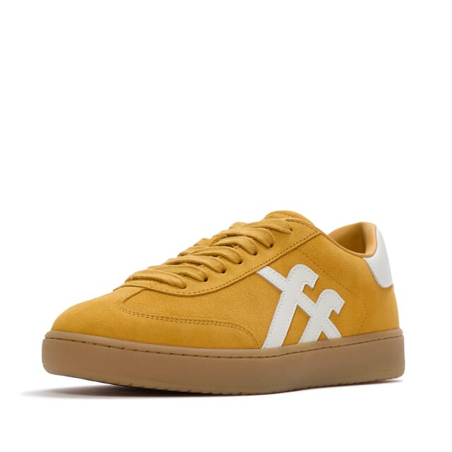FitFlop The Dash T-Toe Suede Sneakers GEEL - Maat 42