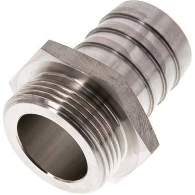 G 1 1/4'' Buitendraad x 32mm RVS Slangpilaar 40 Bar