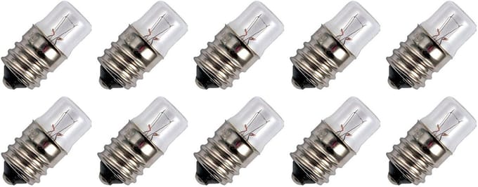 Signaallamp E14 24V 1W - 41 mAh - 10 stuks - T14 Gloeilamp Ø14mm - 30mm - 2500K - Dimbaar