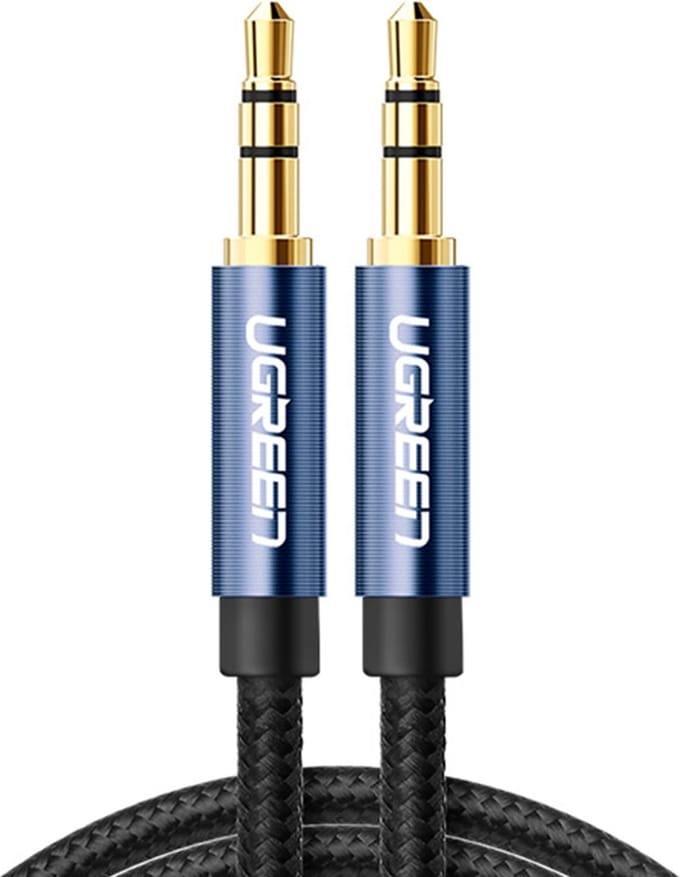 Ugreen - AUX - audiokabel, rechte stekker, 3,5 mm minijack, - 2 - m, - blauw - (AV112)