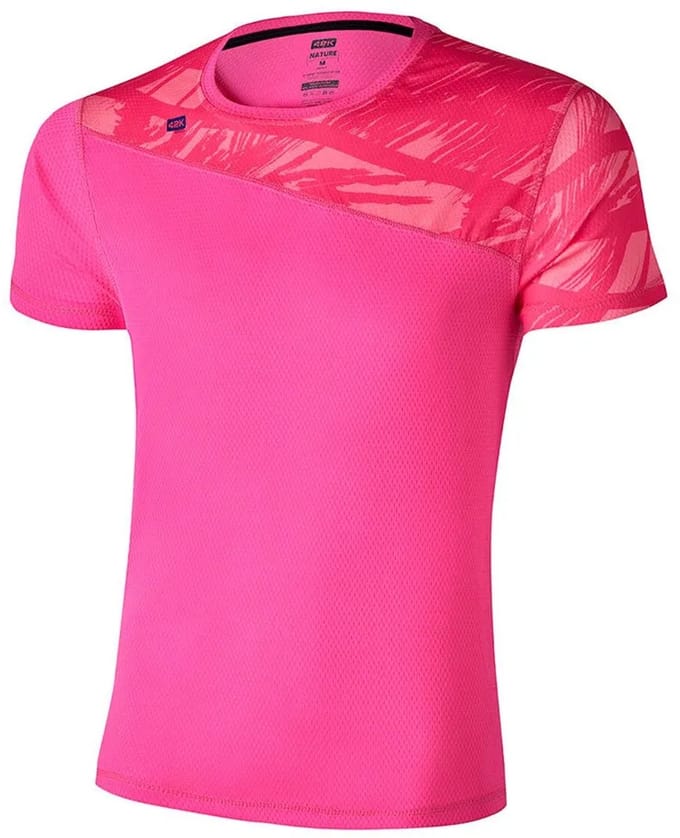 42k Running Nature T-shirt Met Korte Mouwen Roze S Man