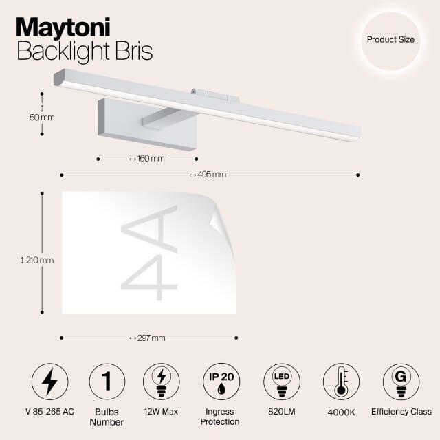 Maytoni achtergrondverlichting bris -