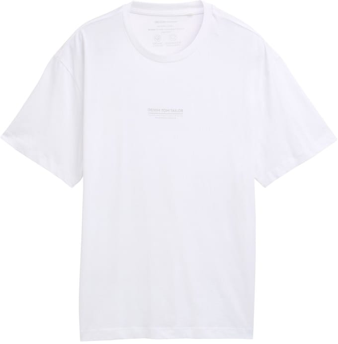 Tom Tailor Denim - T-shirt met relaxte pasvorm van katoen - Maat L - White