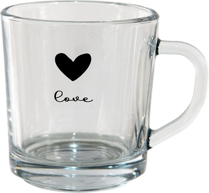 Clayre & Eef Theeglas 250 ml Glas Hart