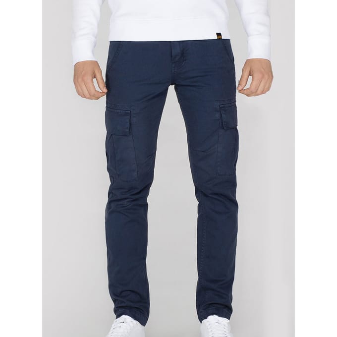 Alpha Industries Heren Agent Slim Cargo Pant in Donkerblauw