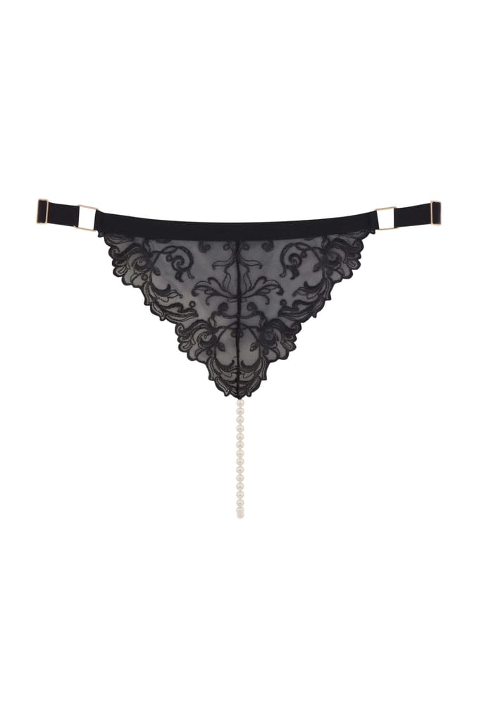 Bracli - Vienna G-String Set - Luxuriöses Dessous Set mit Perlen Größe Plus