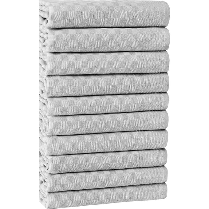 Asir - keukenhanddoekenset - 10 stuks - grijs - 40 x 60 cm