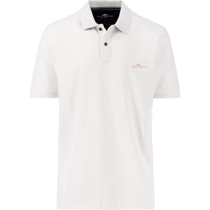 Fynch Hatton - Polo Korte mouw - Mannen - L - Wit - Katoen - 1504-4006