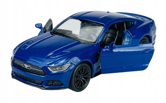 Welly 2015 Ford Mustang GT Metaal Modelauto 1:34 Blauw