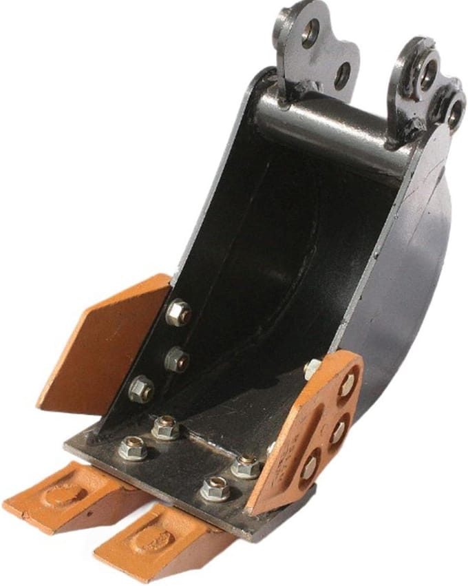 Mini Graafbak - Graafmachine Emmer - Sleuf Graven - Gelegeerd Staal - 200 mm - Zwart
