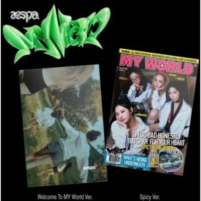 Album aespa - [MY WORLD] 3e minialbum ZINE-versie Set