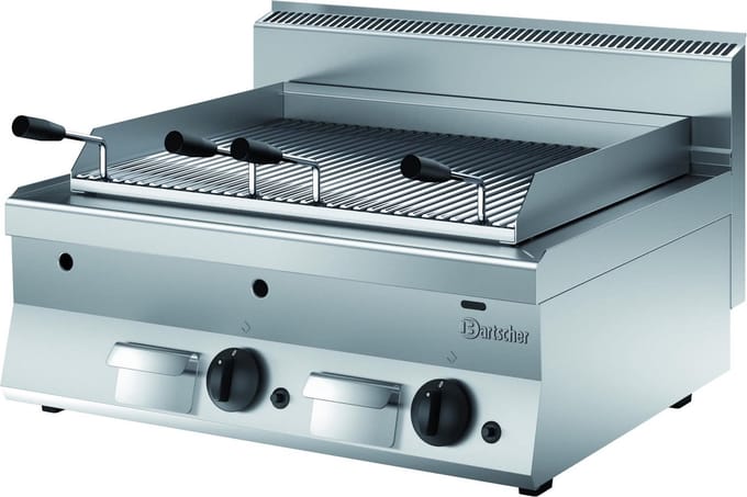Bartscher lavasteengrill gas 650 B800 serie - 14 kW - 800x650x295mm