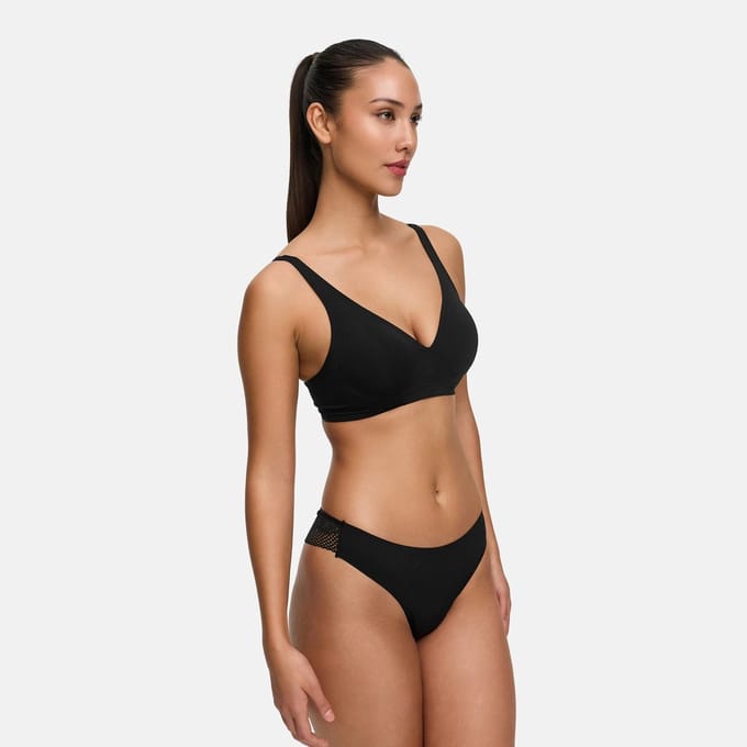 cfab - Kanten string | Set van 3 - Zwart - S