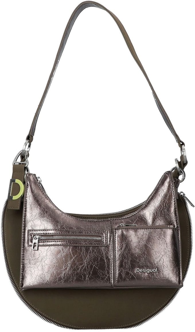 Desigual schoudertas Delta Lyra Shoulder Bag Verde Oliva olijfgroen