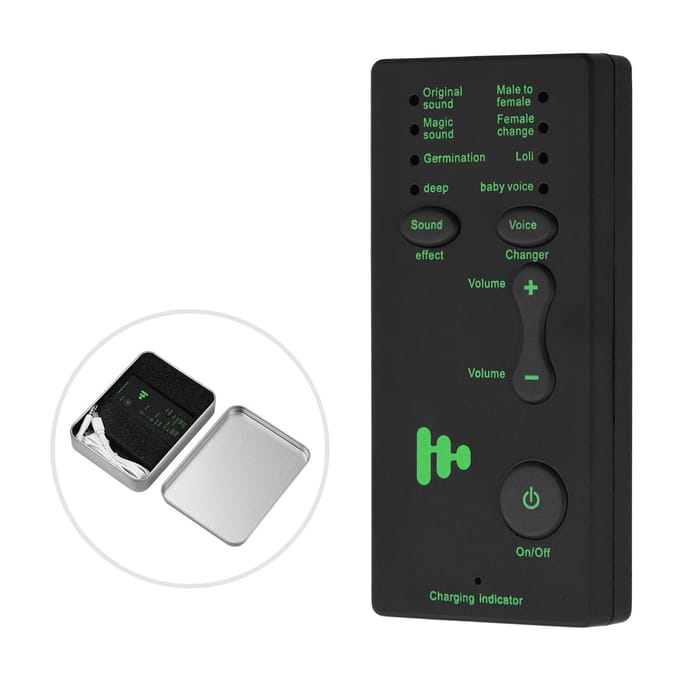 M1 Mini Machine à effets sonores Portable dispositif de changeur de voix carte Audio changeur de son pour en direct noir