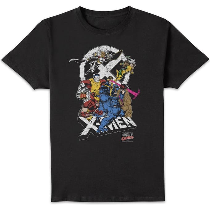 X-Men Super Team Men's T-Shirt - Black - M - Zwart