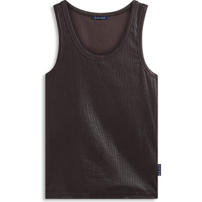Summum Rib Tanktop Cotton Rib Singlets Donkerbruin 3s4873-5138
