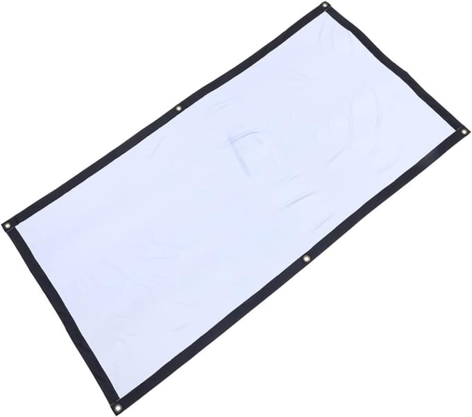 Projectiescherm Doek - Mobiel Scherm - Thuisbioscoop Creëren - Anti-Kreukel Polyester - 186x105 cm - Wit