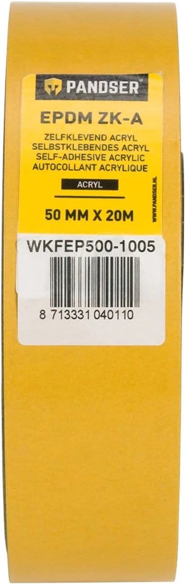 Pandser EPDM Zelfklevend-Acryl 5 cm x 20 meter 0.5 mm