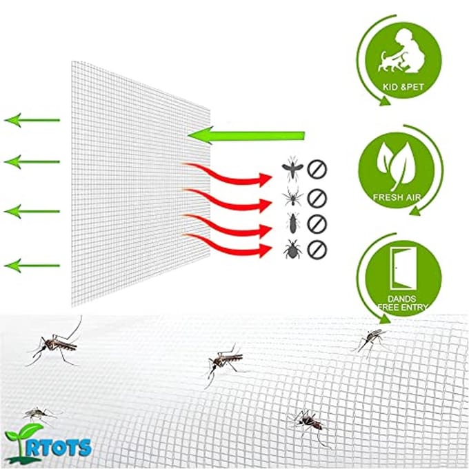 Hordeur Schuifdeur 185 x 180 cm met Velcro en Gewichten