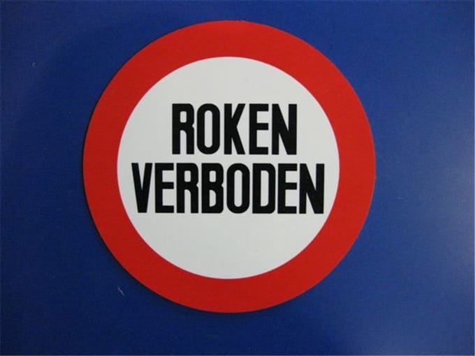 Repko bord rond "roken verboden"