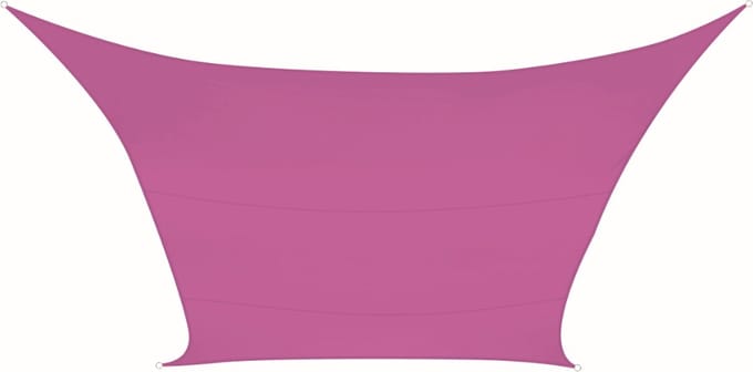 Perel Schaduwdoek, waterafstotend, 2 x 3 m, 160 g/m², polyester, rechthoek, fuchsia