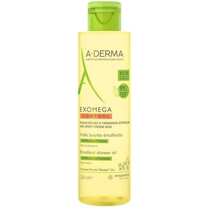 A-DERMA - EXOMEGA CONTROL JEUKWERENDE EMOLLIËRENDE WASOLIE - 200ml