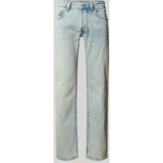 straight fit jeans van katoenmix