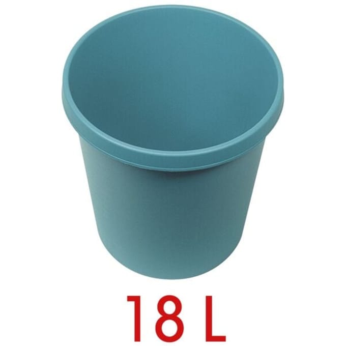 HELIT Afvalbak - 18 liter - Kunststof - Groen - dxh 310x320 mm