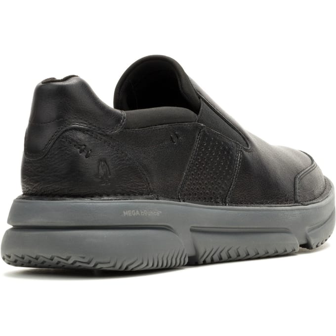 Hush Puppies Baylor Leren Mannen Zwarte Instappers