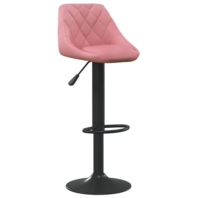 vidaXL - Barkrukken - 2 - st - fluweel - roze