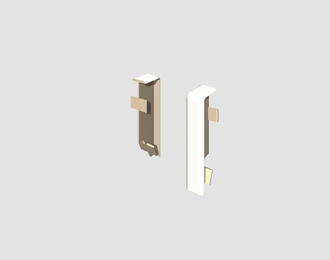 EGGER-verbindingselement voor 6 cm plint KUBUS Universeel wit