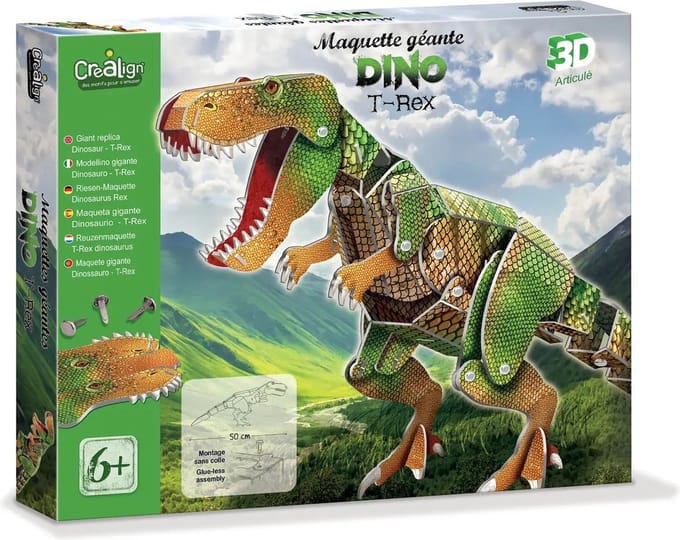 Dino T-Rex 3D - Knutselpakketten -50 cm - Knutselpakket - Dino Bouwset