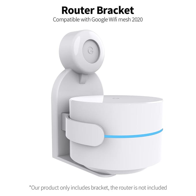 Support de routeur mural, Installation facile, Signal non destructif, Compatible avec Google Wifi blanc
