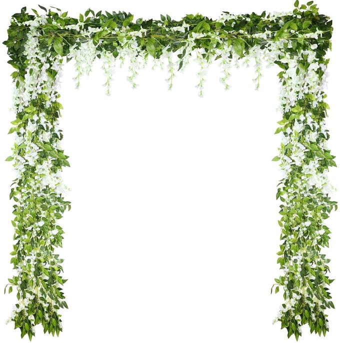 Dailygoods - Kunstmatige Blauweregen Slinger - 4 Stuks voor Decoratie