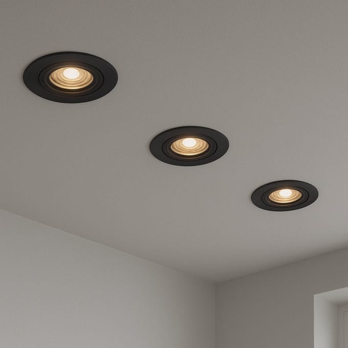 Calex Smart LED Inbouwspots - 3 Stuks - Koppelbaar - Slimme Verlichting - Dimbaar - Warm Wit Licht - Zwart