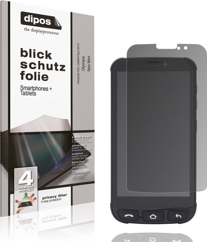dipos – Matte Privacy Screenprotector geschikt voor Olympia Neo Mini | Anti-Spy Beschermfolie