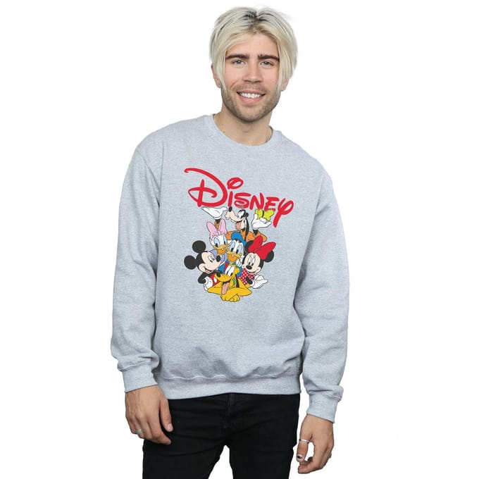 Disney Heren Mickey Mouse Crew Sweatshirt (Sportgrijs)