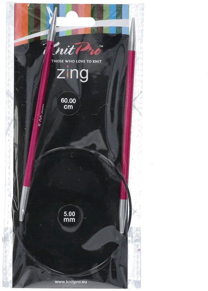 KnitPro Zing rondbreinaalden 60cm 5.00mm