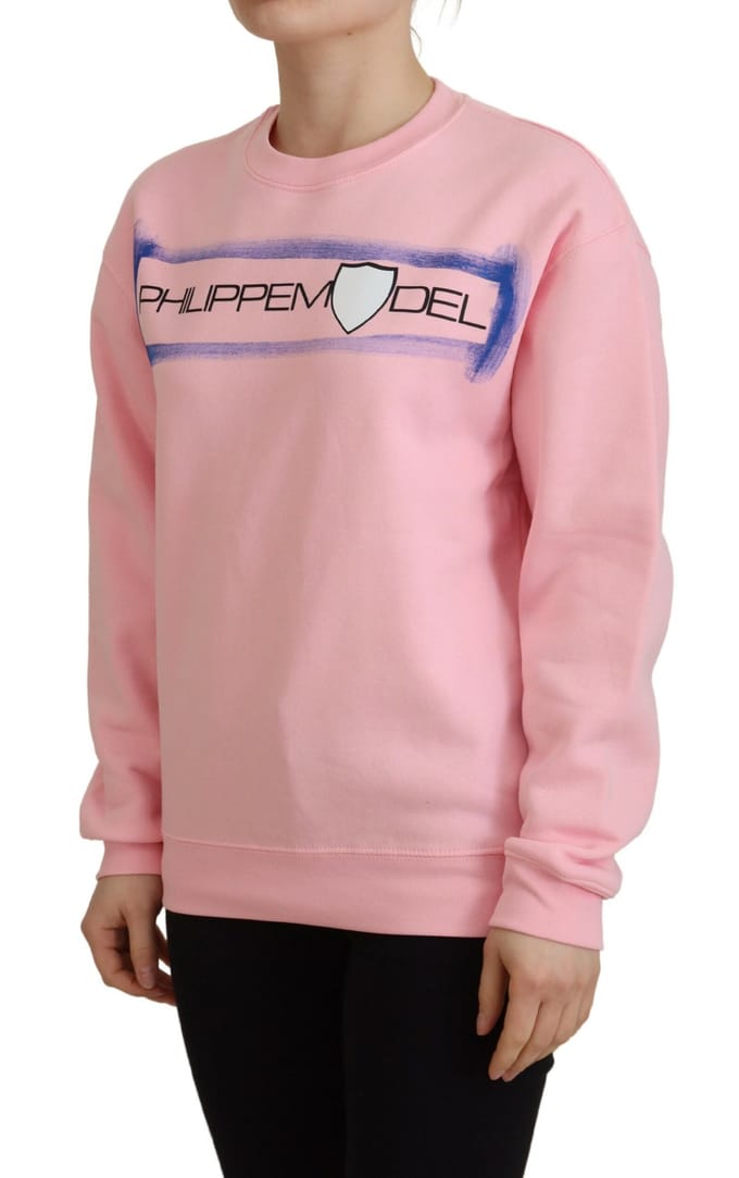 Roze Sweatshirt met Ronde Hals