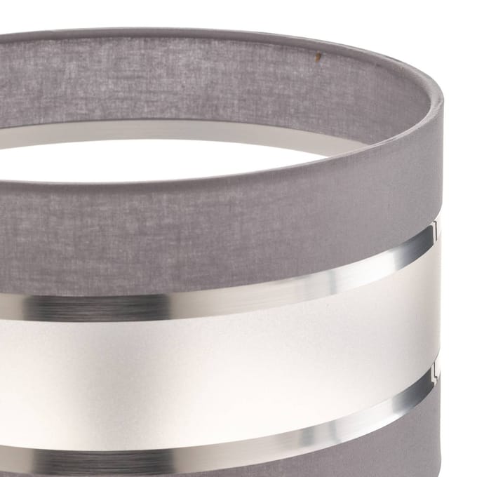HELAM Lampenkap Helen E27 Ø25/hoogte 15cm grijs/zilver