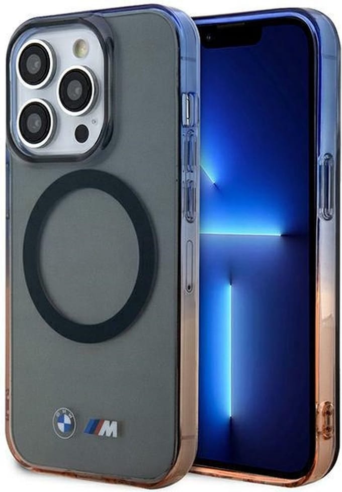 BMW BMHMP14XHTGE iPhone 14 Pro Max 6.7" grey/grey hardcase Gradient Bumper MagSafe