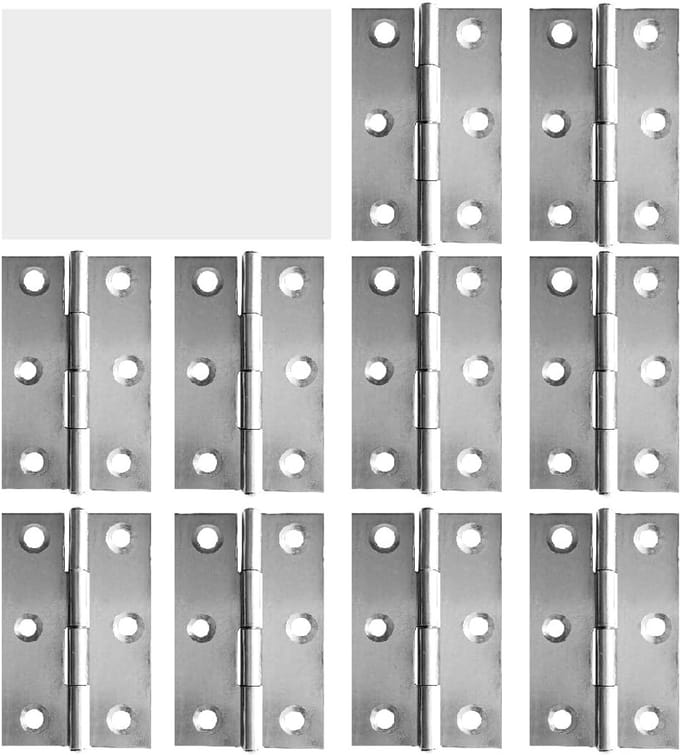 10 stks roestvrij staal meubelbeslag Deurscharnier Lang 55 mm x 34 mm
