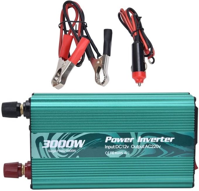 Allecto - 3000w Dc12v naar Ac220v Inverter - Pure Sinus Power