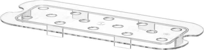 HENDI Geperforeerde GN roosters – polycarbonaat – 266x116 mm – transparant – temperatuurbestendig