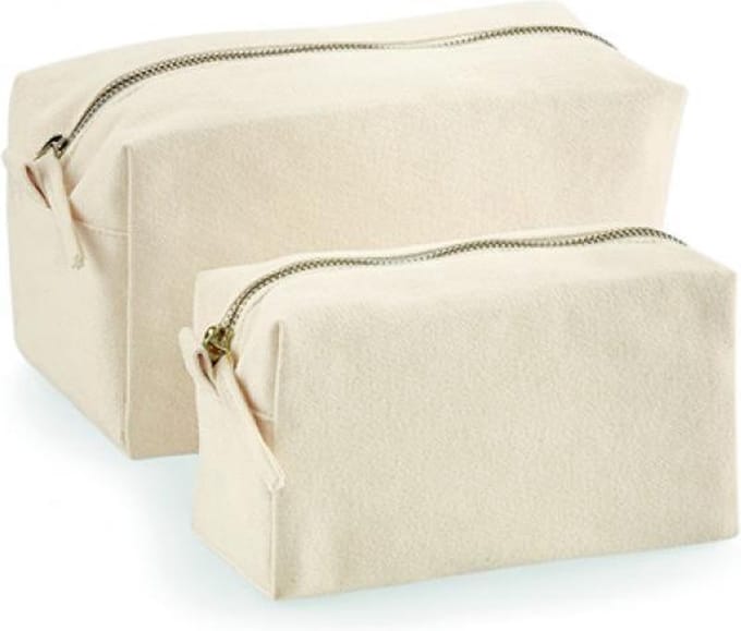 Westford Mill Canvas Accessory Case WM552 - Natural - S (17 x 9 x 7 cm)